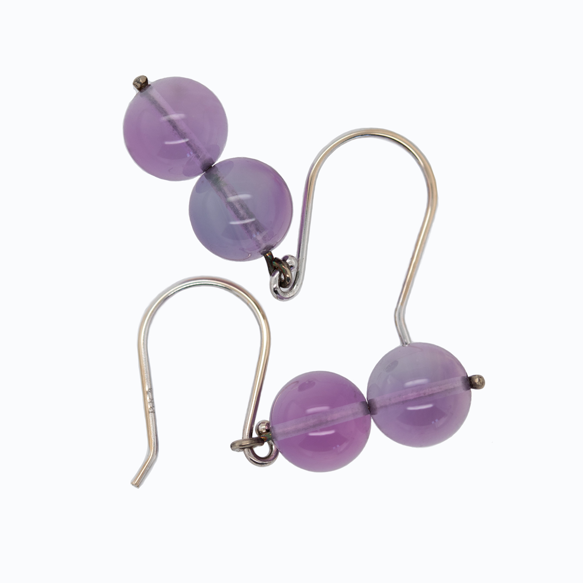 Amethyst Bubble Gum Dangle Earrings