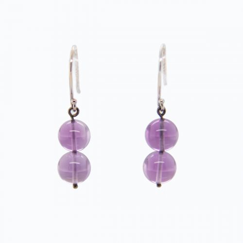 Amethyst Bubble Gum Dangle Earrings