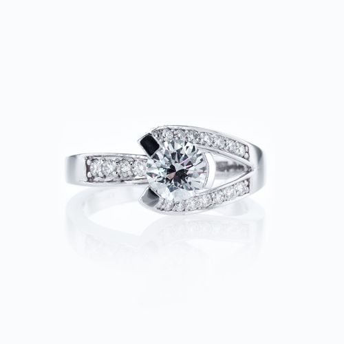 Dino Lonzano Split-shank Engagement Ring