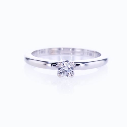 0.24-Carat Natural Diamond Solitaire Engagement Ring