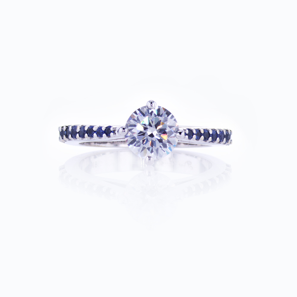 Sapphire-accented Engagement Ring Setting