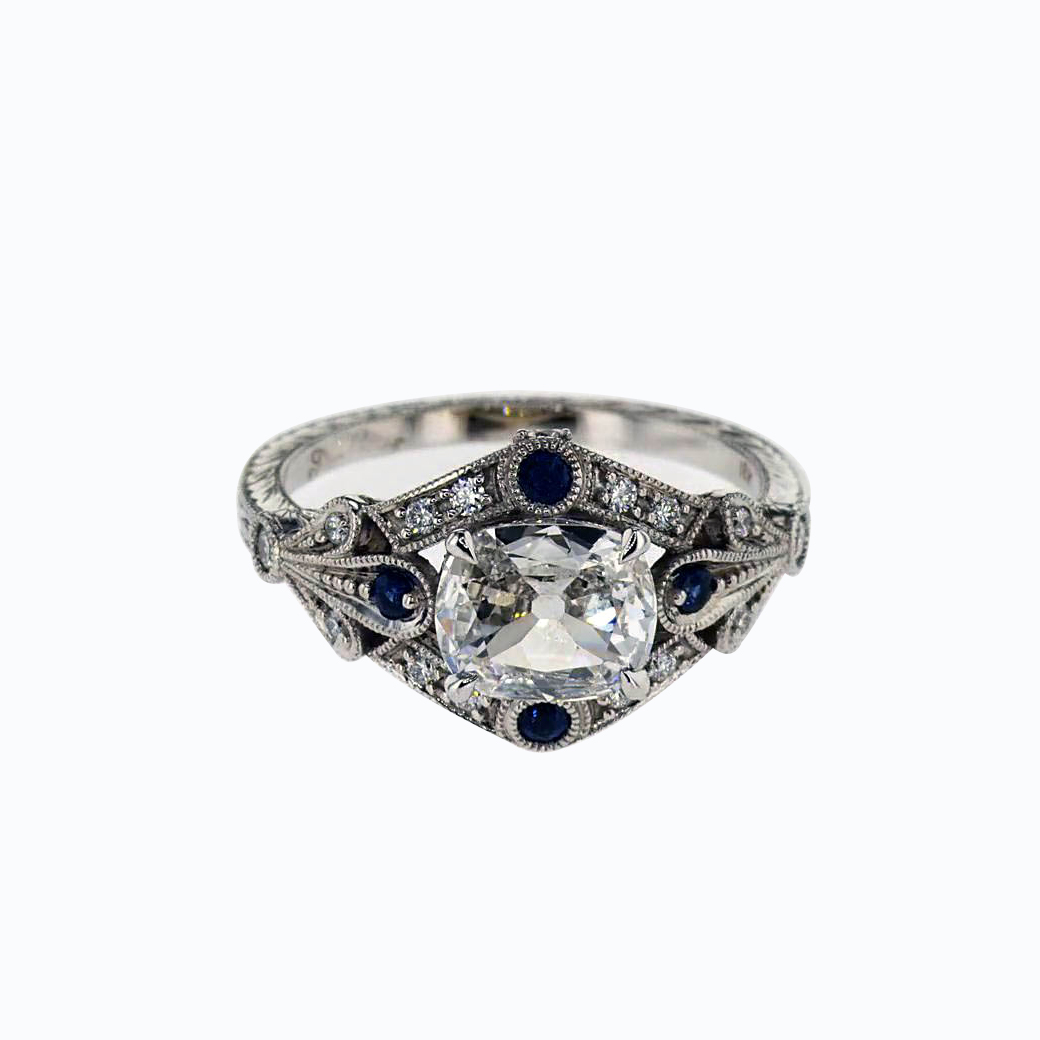 Sculptural-Inspired Diamond Engagement Ring