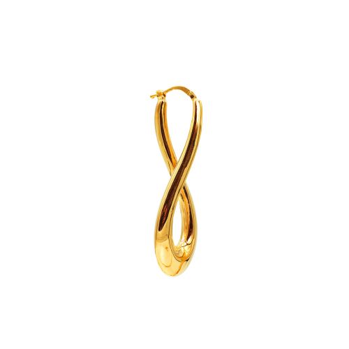 Twisted Teardrop Hoop Earrings in 14k Yellow Gold