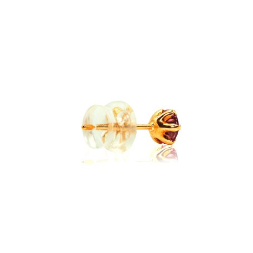 Stud Earrings in 18k Yellow Gold with Pink Tourmaline