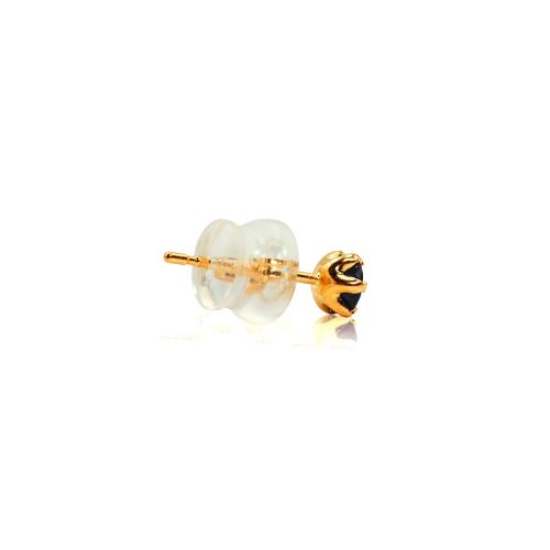 Stud Earrings in 18k Yellow Gold with Blue Sapphire