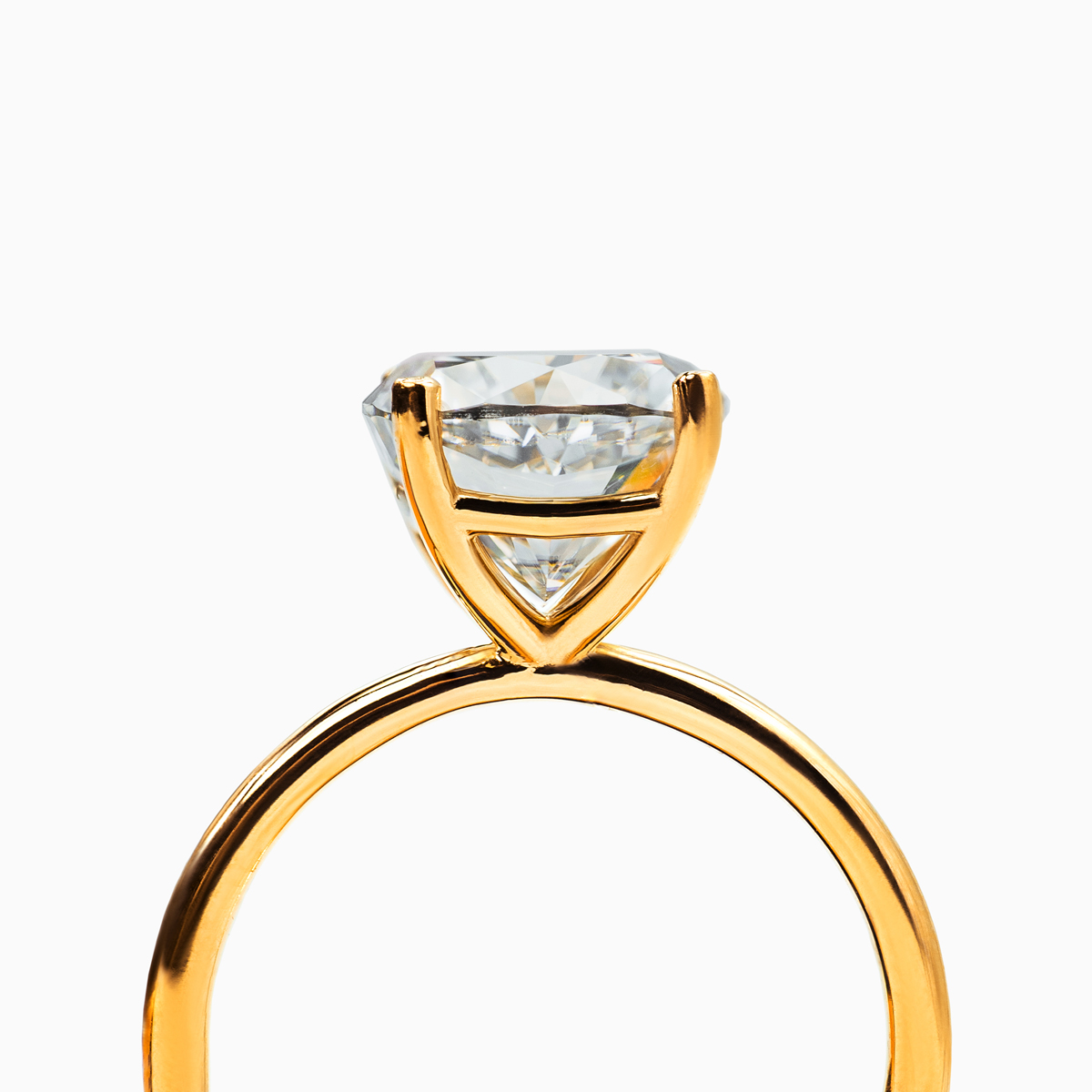 Dino Lonzano Signature Solitaire Engagement Ring for Cushion-cut Diamond