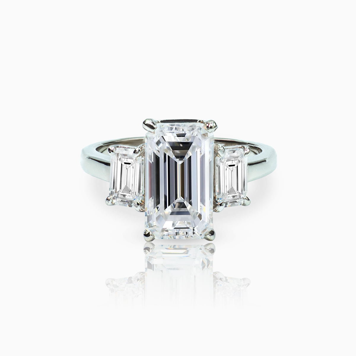 3-Stone Emerald Diamond Ring