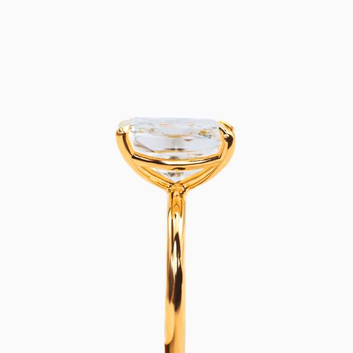 Dino Lonzano 5-Carat Radiant Cut Diamond Solitaire Engagement Ring, 18k Yellow Gold