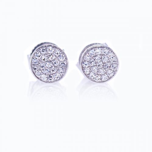 Natural Diamond Cluster Stud Earrings