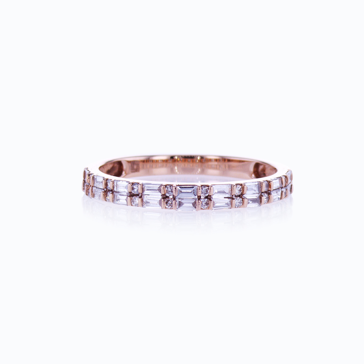 Double Row Diamond Band