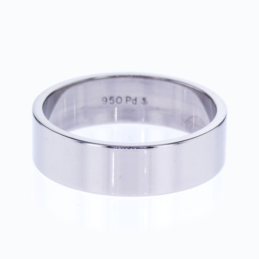 Men's Flat Wedding Band, Palladium