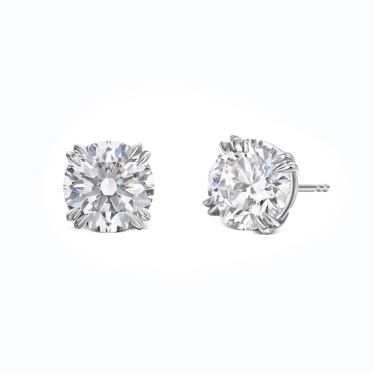 Vintage diamond set stud earrings, French, ci | Ref 26191
