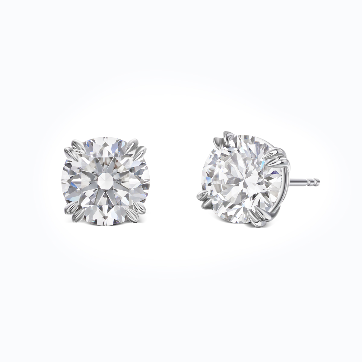 Classic Lab-grown Diamond Stud Earrings, 3-Carats, Lab-Created