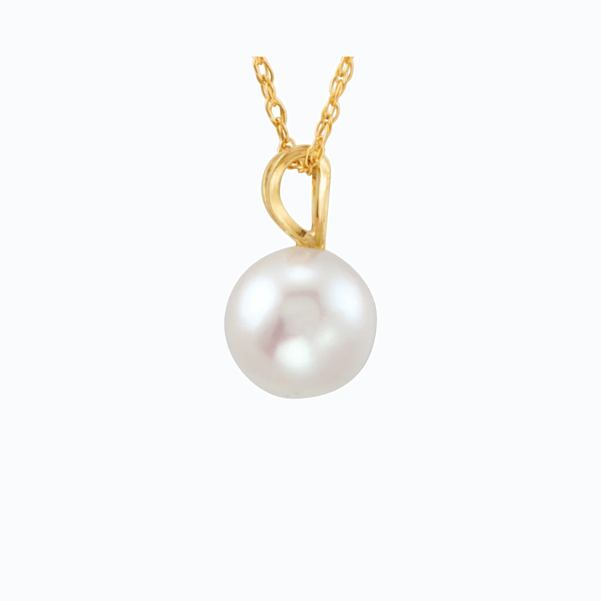 Akoya Cultured Pearl Pendant Necklace, 14k Yellow Gold