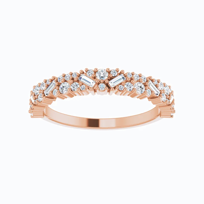 Scattered Stones Diamond Band Ring, 14k Gold