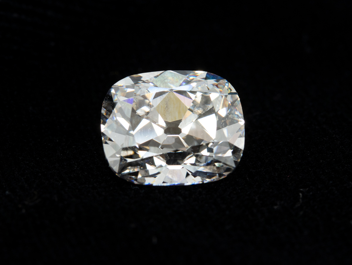 4.05 Carat Old Mine Cut Diamond, G, SI1