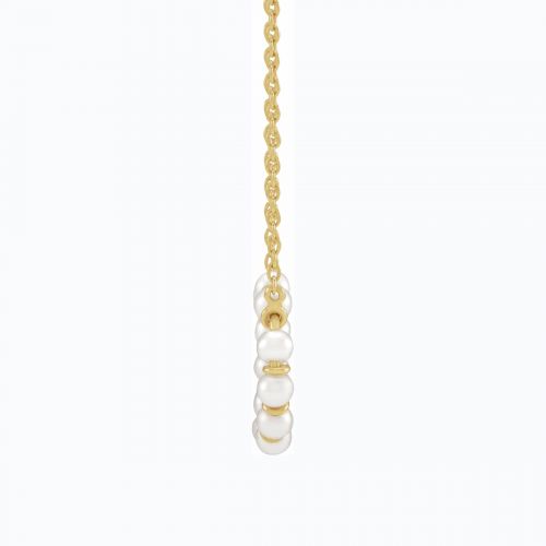 Freshwater Pearl Circle Necklace, 14k Yellow Gold