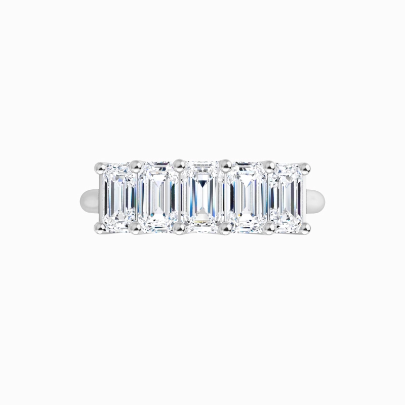 Emerald-Cut Diamond Anniversary Band, 14k Gold