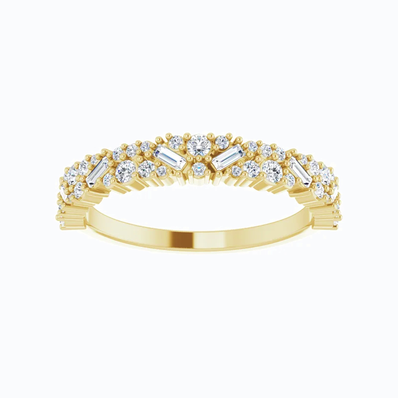 Scattered Stones Diamond Band Ring, 14k Gold