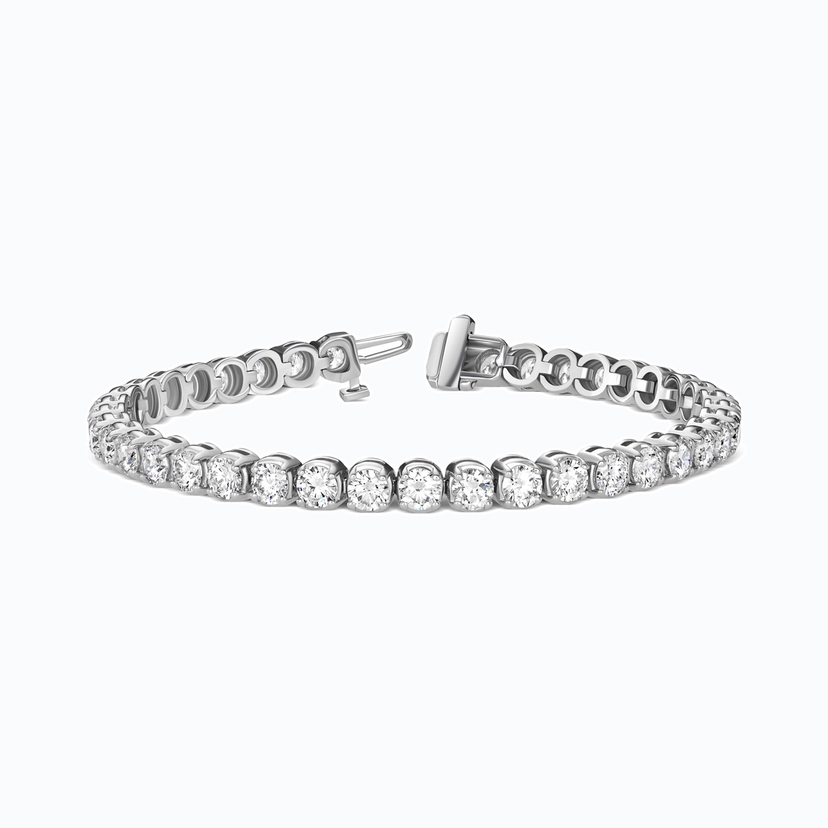 10 Carat Diamond Tennis Bracelet, 14k White Gold