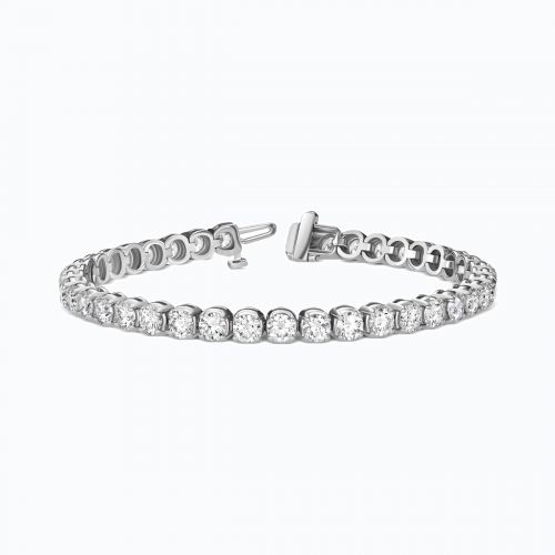 10 Carat Diamond Tennis Bracelet, 14k White Gold