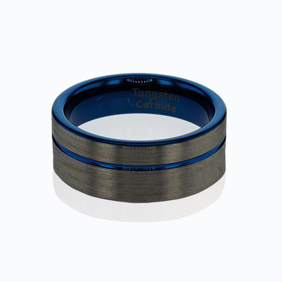 Brushed Finished Tungsten Men's Wedding Band - 8mm