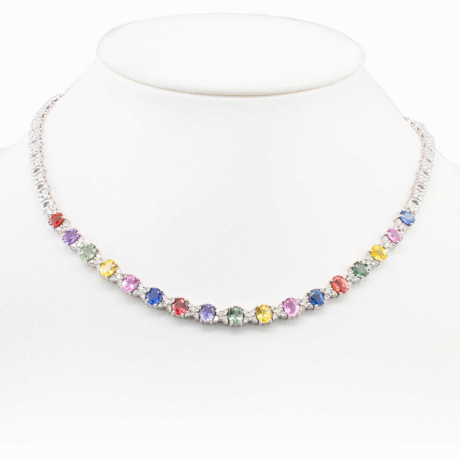 Diamond and Sapphire Necklace - American Diamond Exchange, Inc.