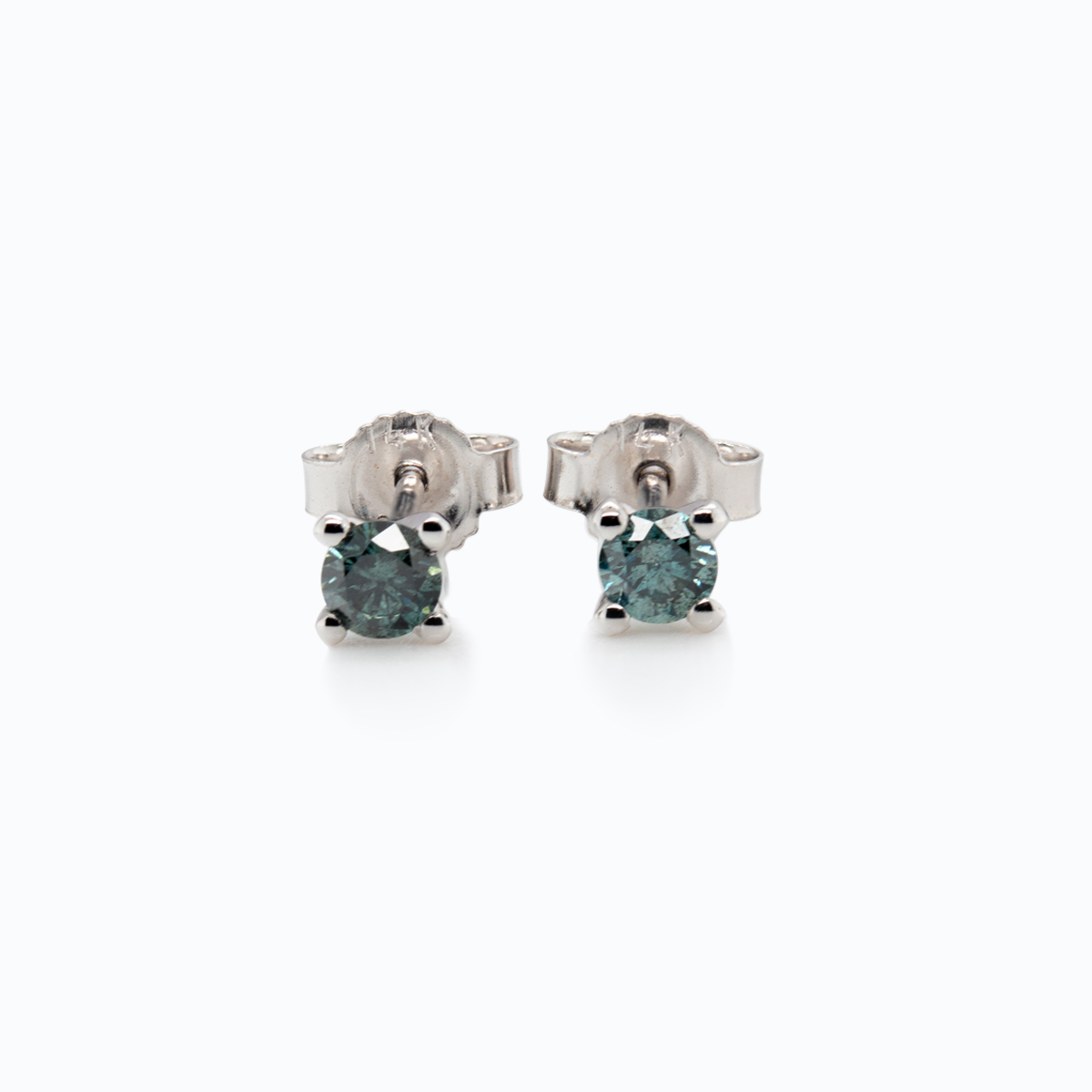 Natural blue online diamond earrings