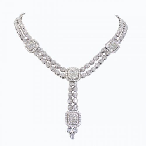 Marie Antoinette Chanel -inspired Natural Diamond Necklace.