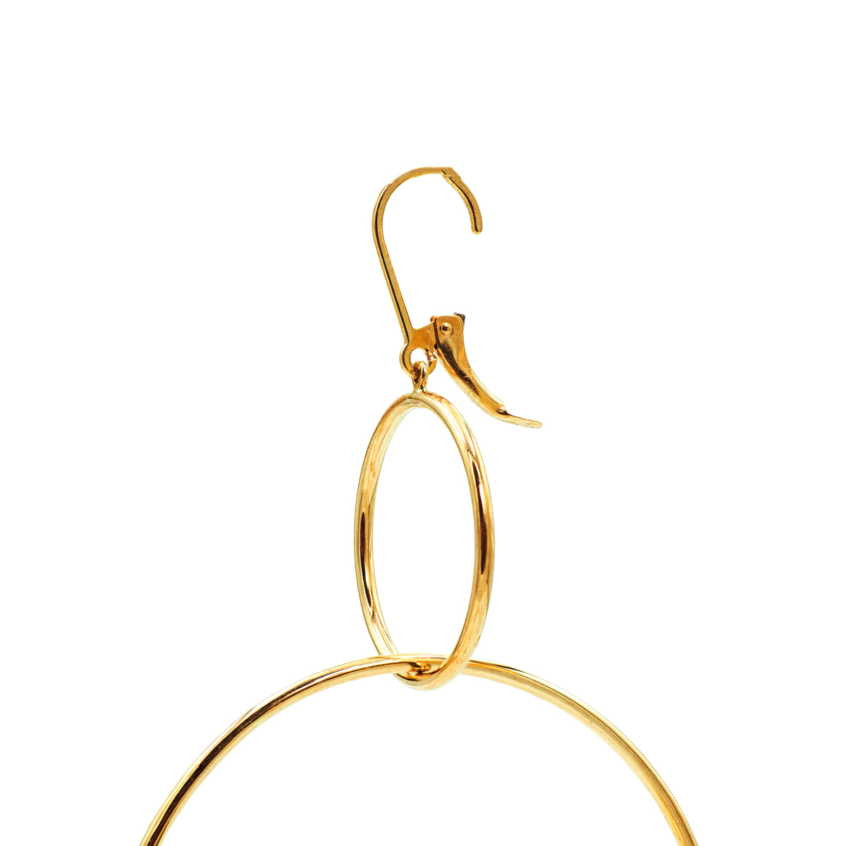 Multi-Hoop Dangle Earrings in 14k Yellow Gold