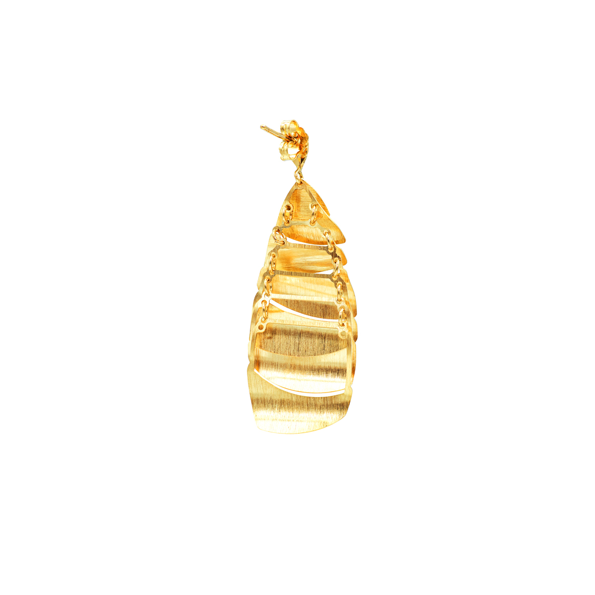 Shade Plate Dangle Earrings in 14k Yellow Gold