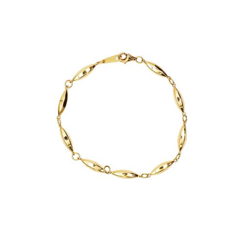 Zeppelin Chain Link Bracelet in 14k Yellow Gold