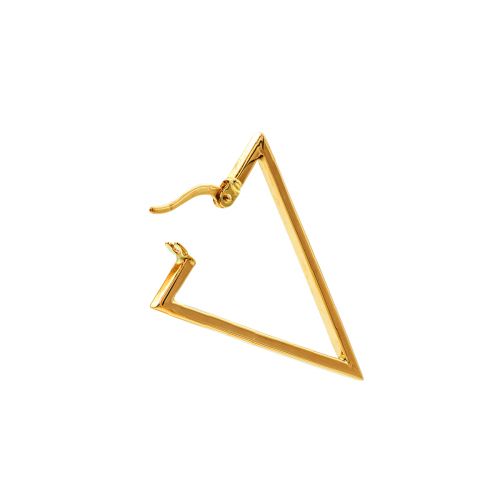 Triangle Hoop Earrings in 14K Yellow Gold