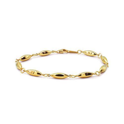 Zeppelin Chain Link Bracelet in 14k Yellow Gold
