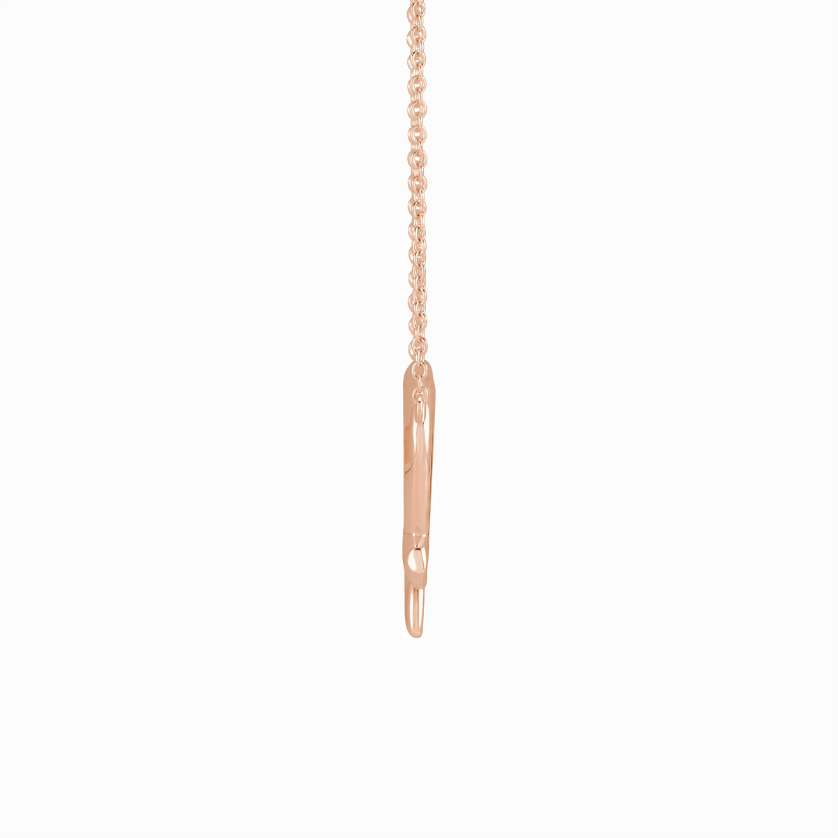 Heart & Cross Necklace, 14k Rose Gold