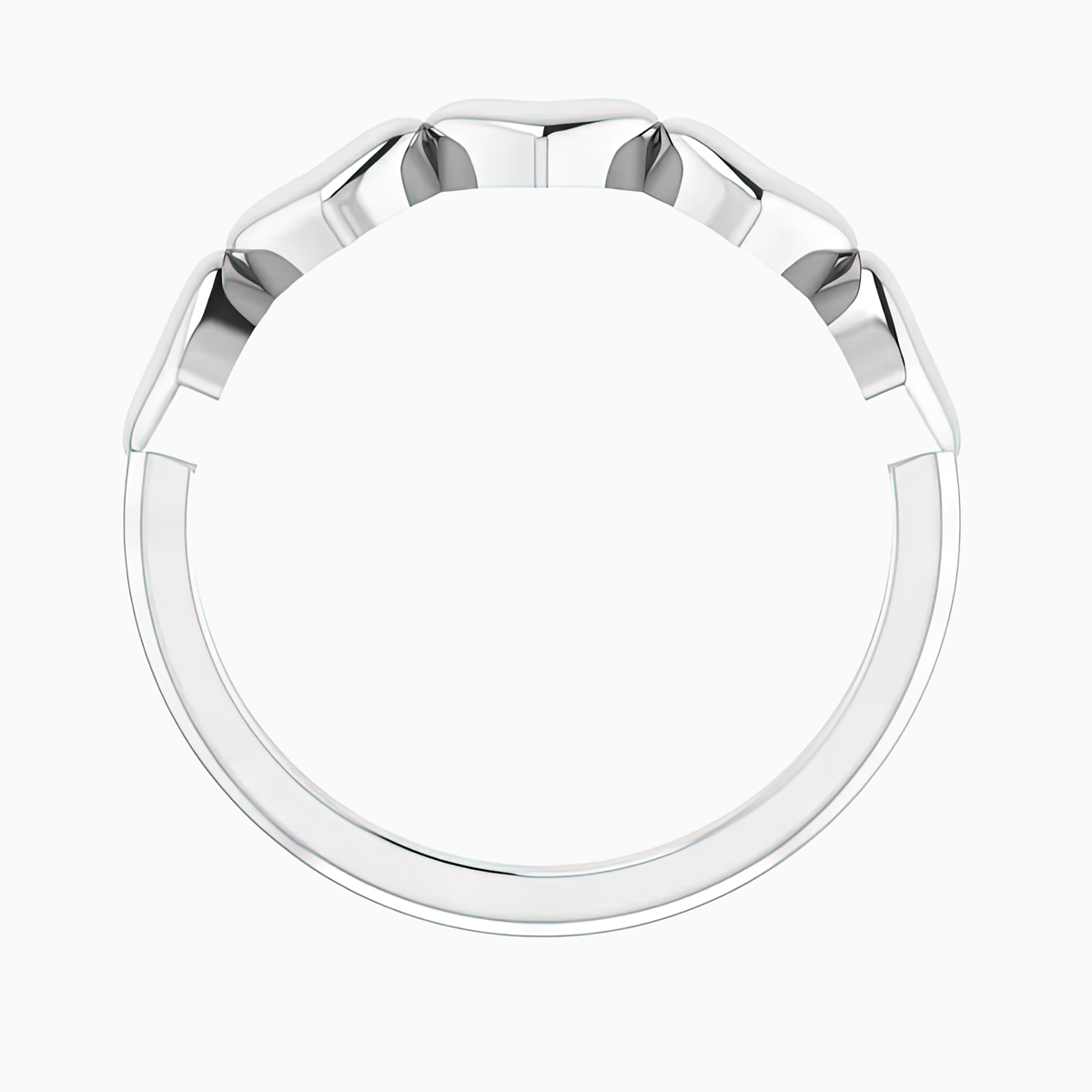 Five Golden Hearts Motif Ring, 14k