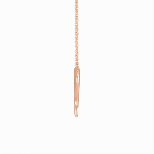 Heart & Cross Necklace, 14k Rose Gold