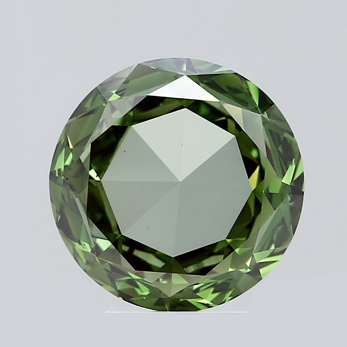 3.40 Carat Rose Cut Diamond Green VS1