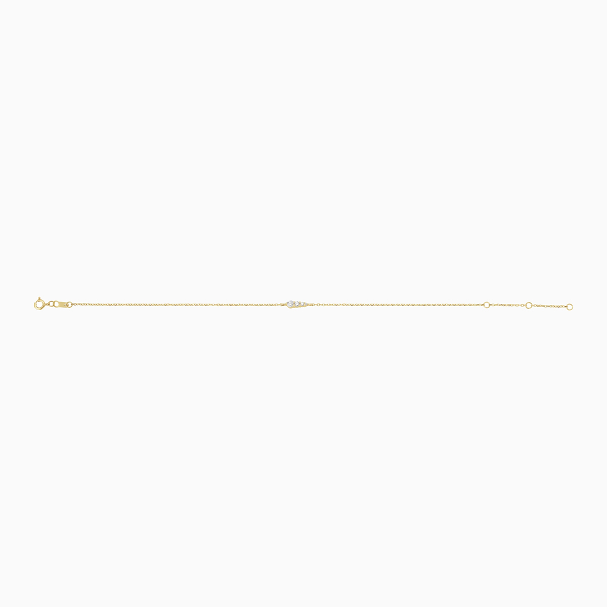 Graduated Natural Diamond Link Bracelet, 14k Yellow Gold