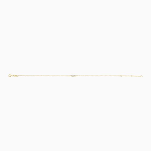 Graduated Natural Diamond Link Bracelet, 14k Yellow Gold