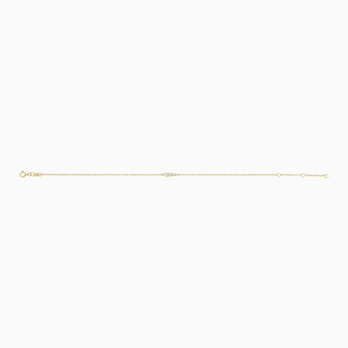 Graduated Natural Diamond Link Bracelet, 14k Yellow Gold