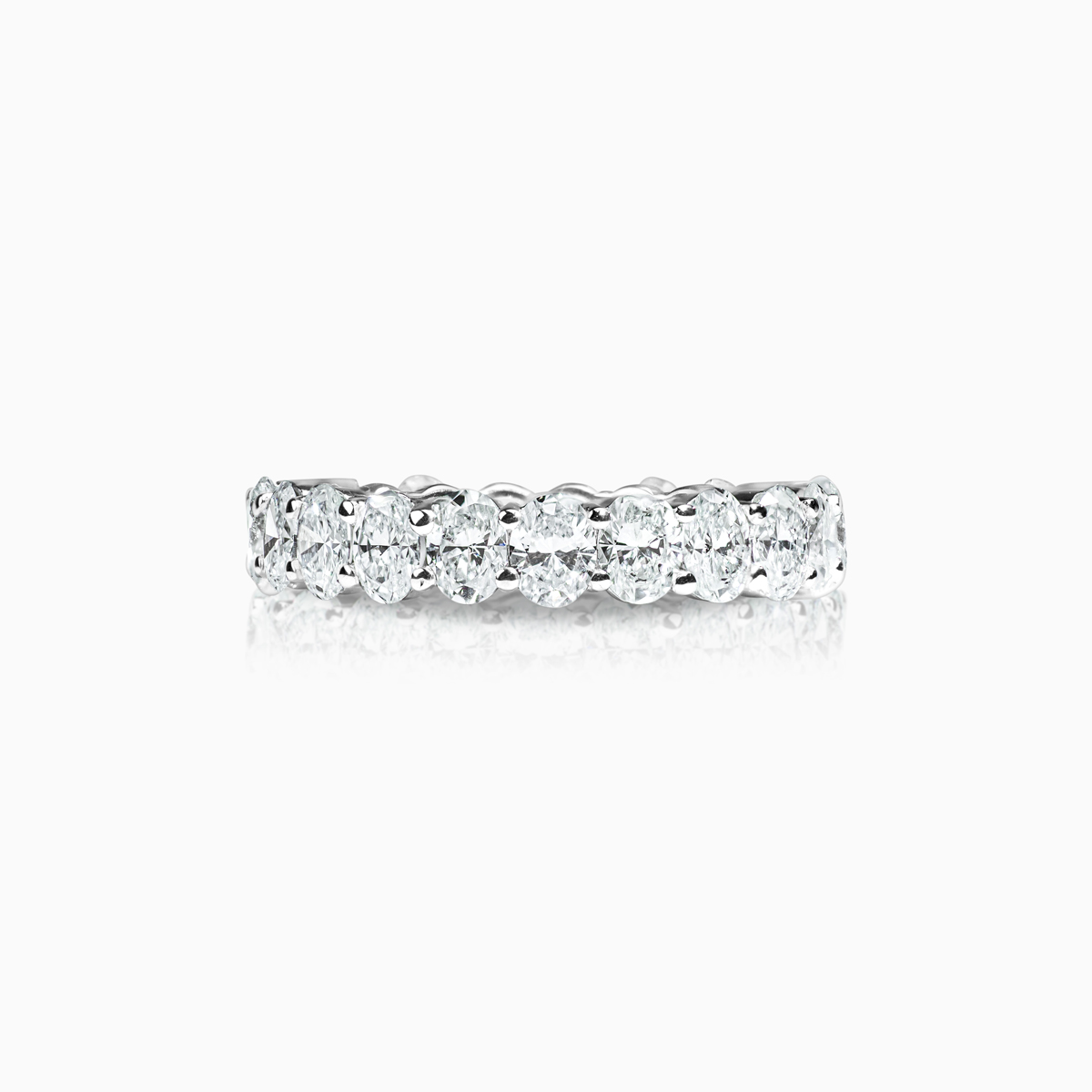 Lab-grown Oval Diamond Eternity Band, 4.71 carats