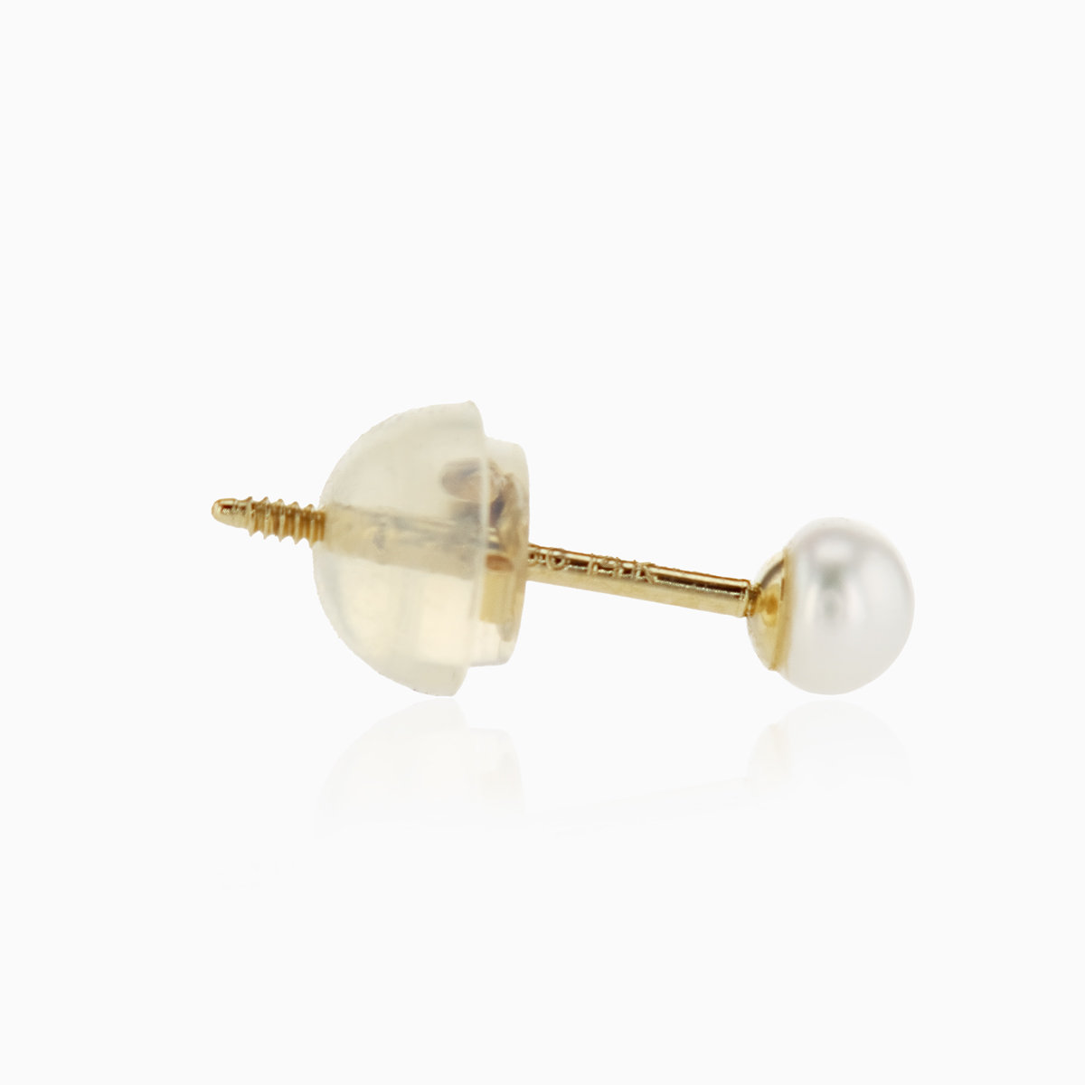 June Birthstone Stud Earrings, Cultured Pearl, 14k Yellow Gold