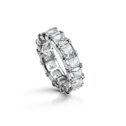 Lab-grown Criss Cut Asscher Diamond Eternity Band, 3.79 carats