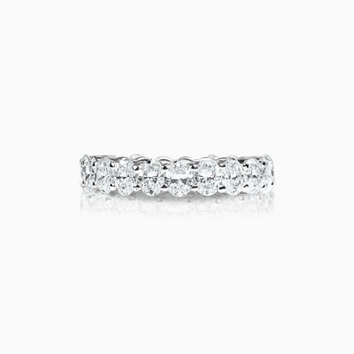 Lab-grown Oval Diamond Eternity Band, 4.71 carats