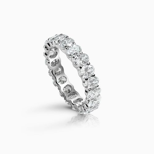 Lab-grown Oval Diamond Eternity Band, 4.71 carats