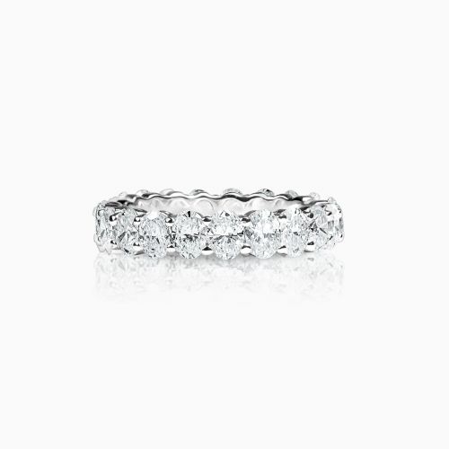 Lab-grown Oval Diamond Eternity Band, 4.71 carats