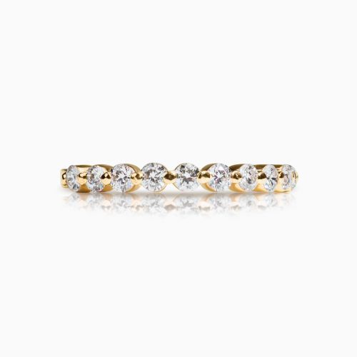 Stackable Diamond Band, 14k Yellow Gold