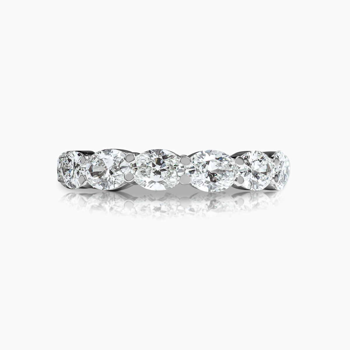 Lab-grown Oval Diamond Eternity Band, 2.57 carats