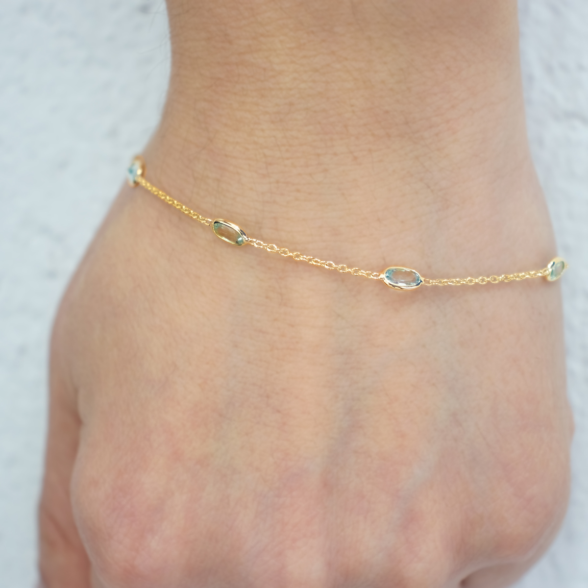 Morganite Tempo Bracelet in 14k Yellow Gold